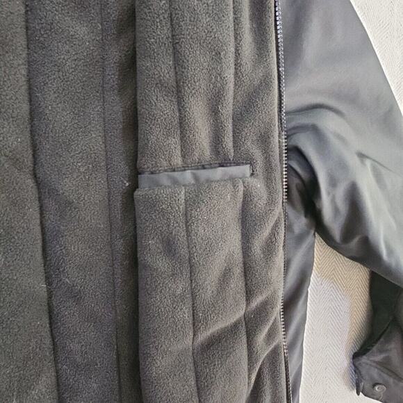 Chaps Heavy Coat Men's XL Navy Full Zip Stow-Away Hoodie Fleece Lined Drawstring - Picture 16 of 16